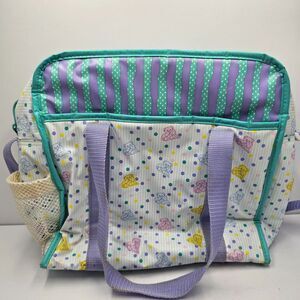 Vintage Vinyl Ross Pediatrics Similac Diaper Bag Teddy Bears Pastel 90s Straps